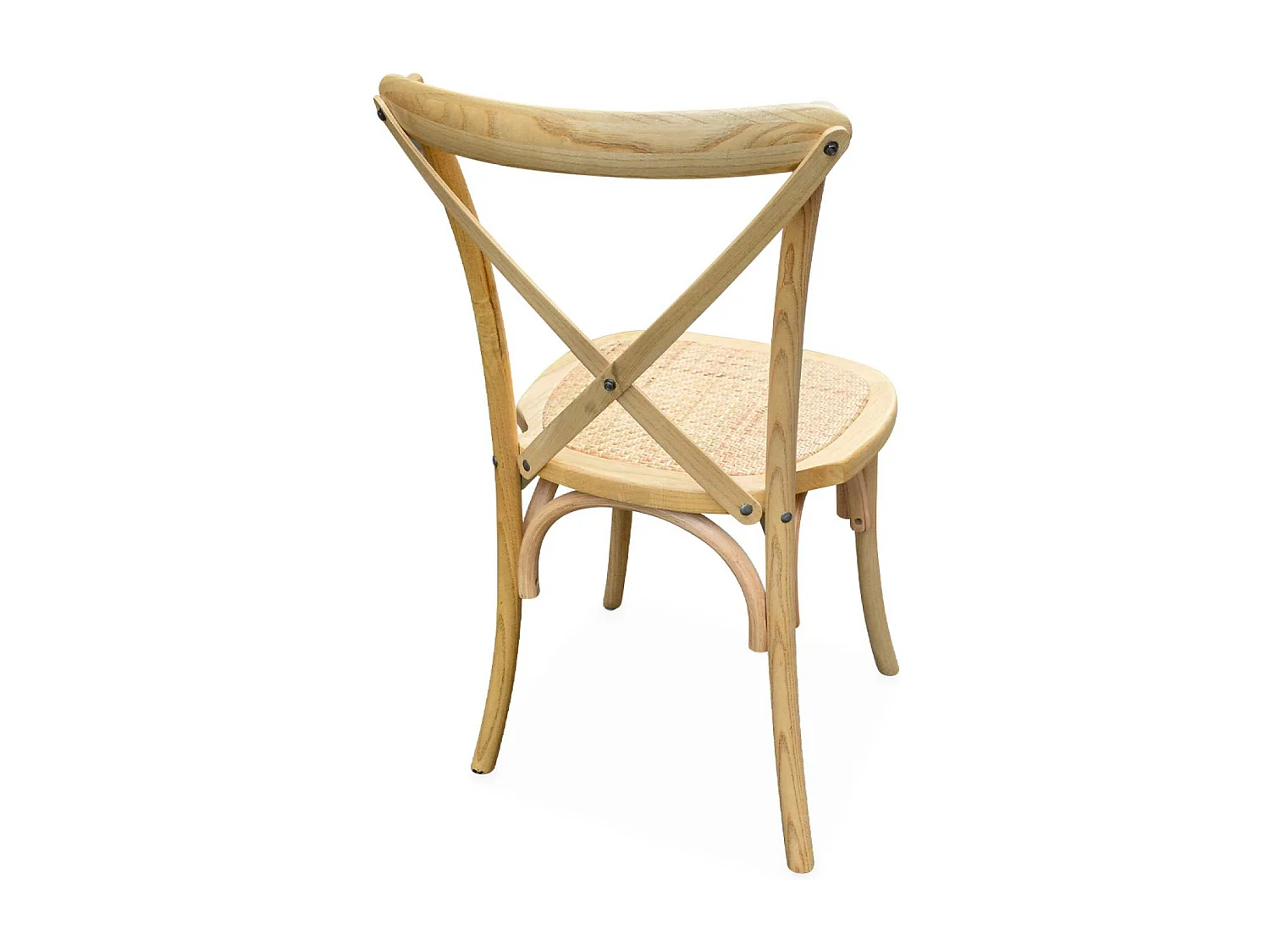 Silla de bistró vintage de madera, set de 2 natural