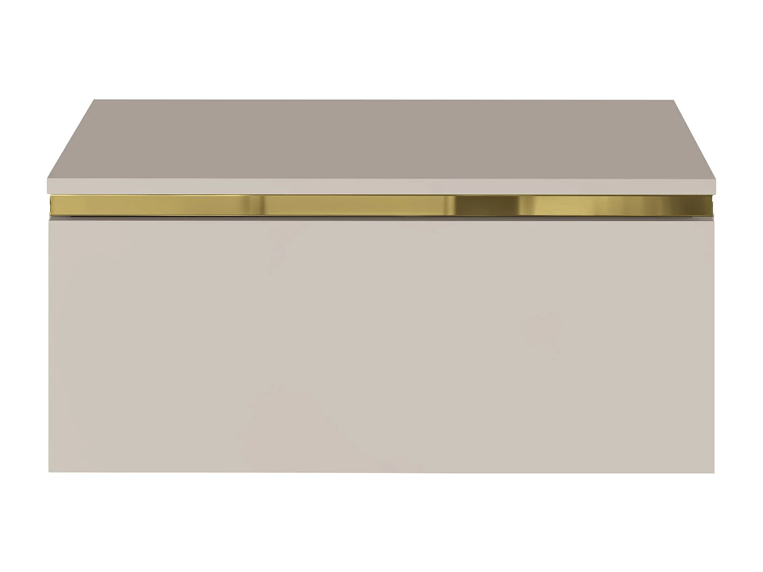 Table de chevet suspendue avec 1 tiroir - Beige et doré - VUKIA de Pascal Morabito