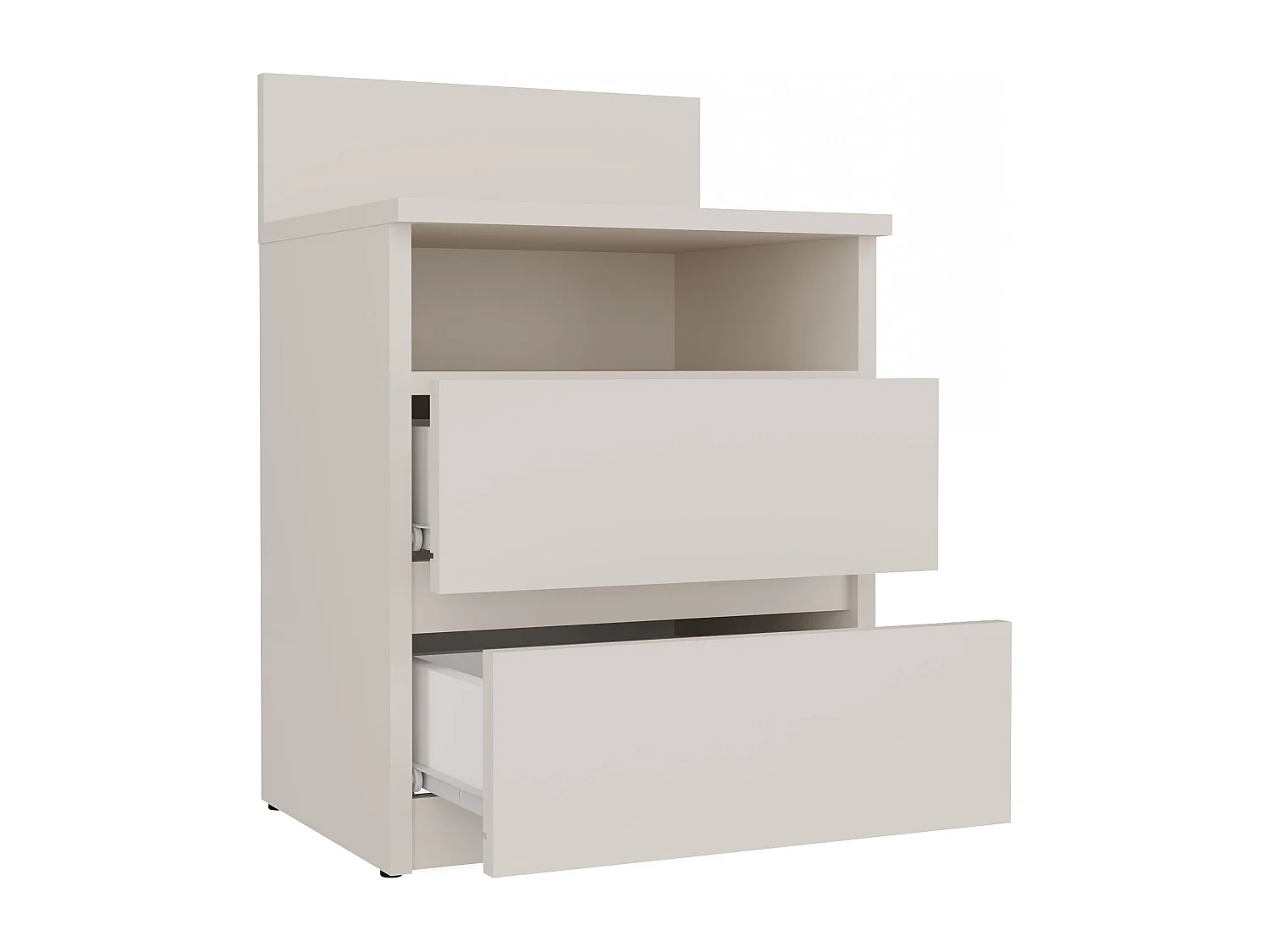 ASTER T1 - Comodino con 2 cassetti - 59x40x32 cm - Comodino - Stile scandinavo