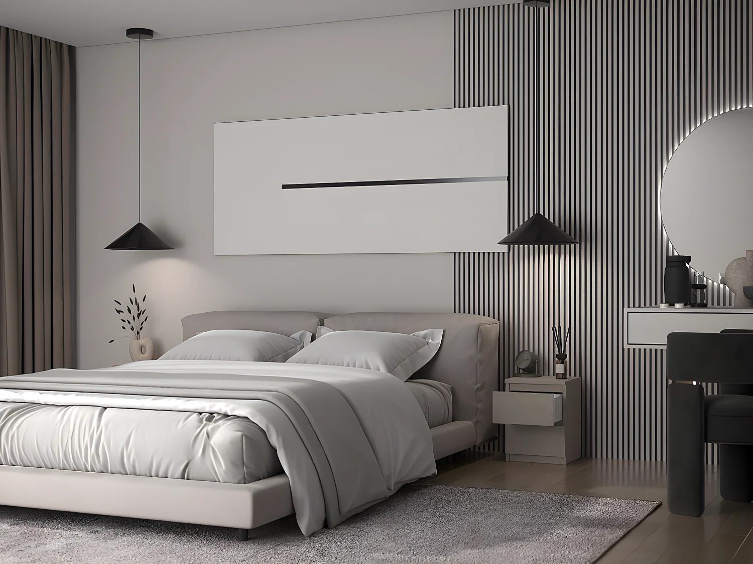 ASTER - Comodino in stile scandinavo - 30x30x40 cm - Comodino con 2 cassetti - Arredo camera da letto