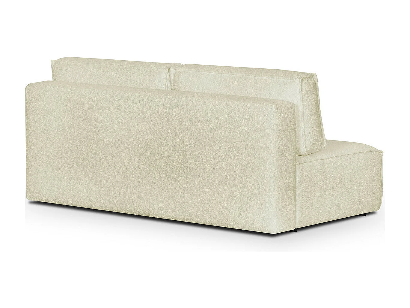 Module canapé 2 places en tissu bouclé écru - Harper Mod