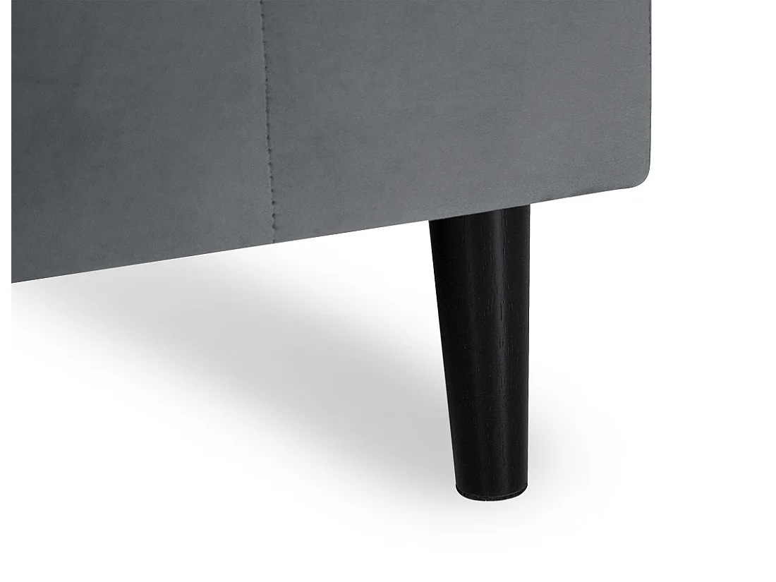 Divano angolare 3 posti con chaise longue sinistra velluto grigio - Washington