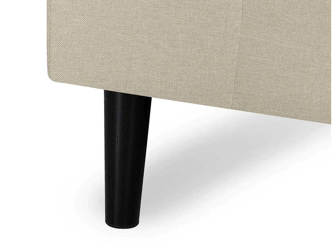 Divano angolare 3 posti con chaise longue destra tessuto beige - Washington