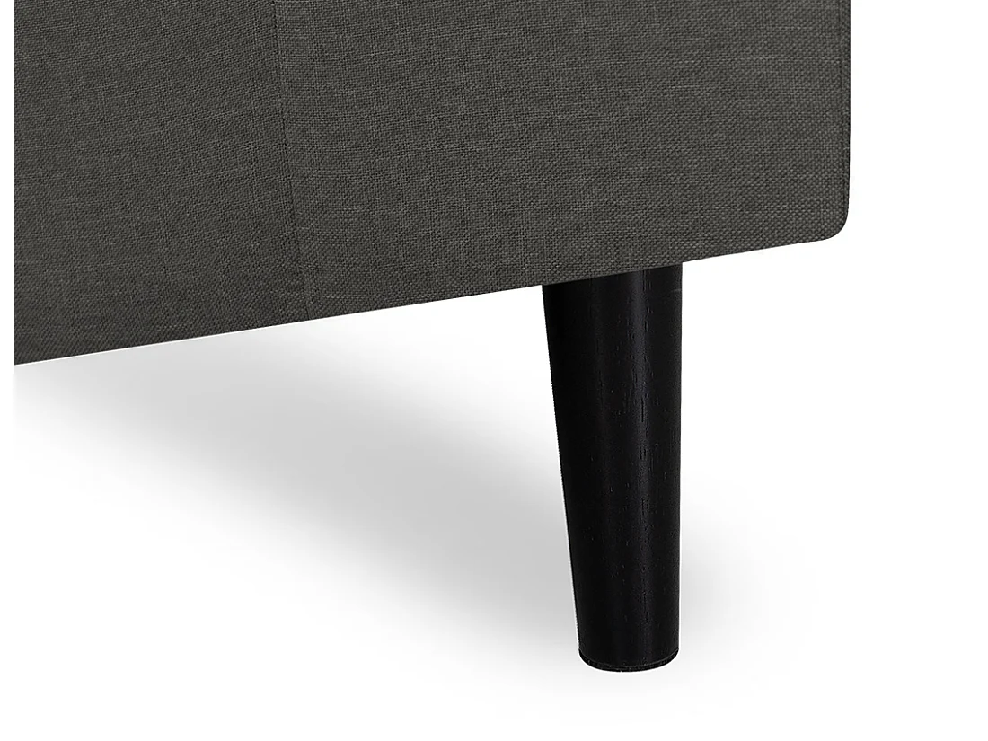 Divano angolare 3 posti con chaise longue sinistra tessuto grigio scuro - Washington