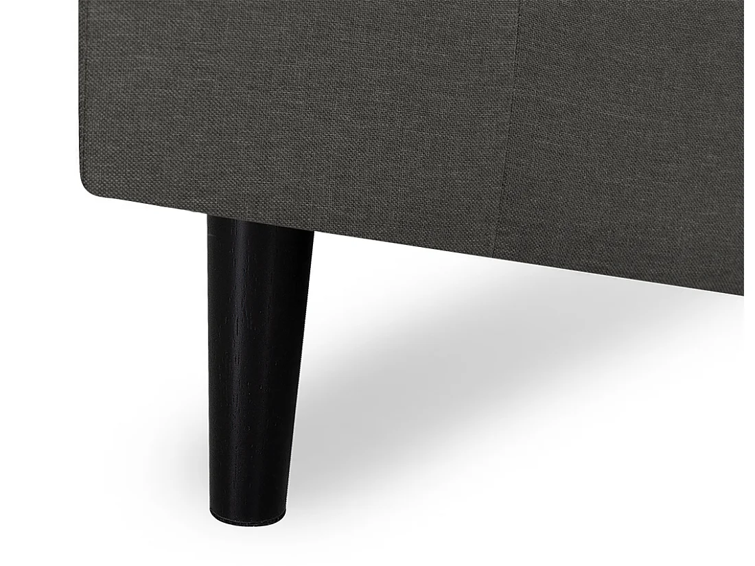 Divano angolare 3 posti con chaise longue destra tessuto grigio scuro - Washington