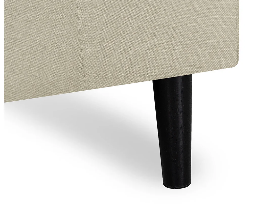 Divano angolare 3 posti con chaise longue sinistra tessuto beige - Washington