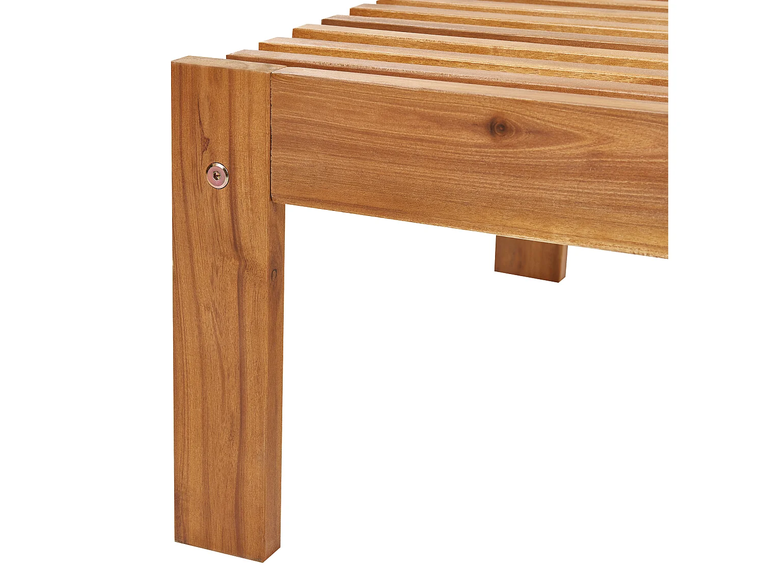 Sun Lounger BELLANO Reclining Acacia Wood Brown