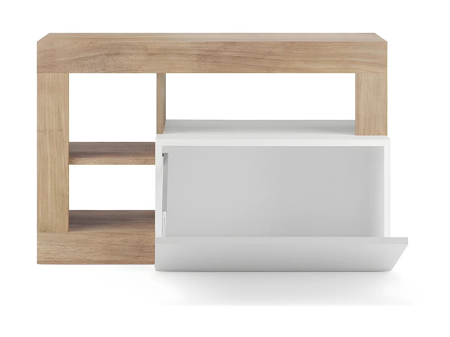 Meuble d'entrée avec porte manteau et miroir Hamburg - H165 cm