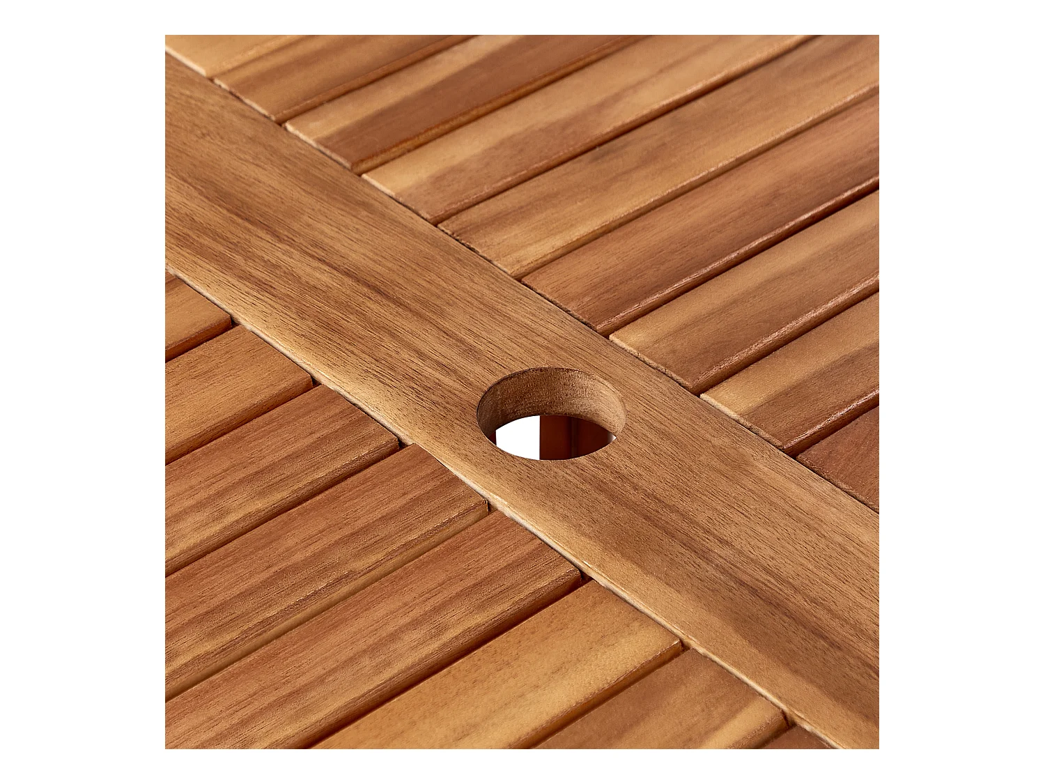 Table de salle à manger de jardin AGELLO 120 cm 120 cm Acacia Marron