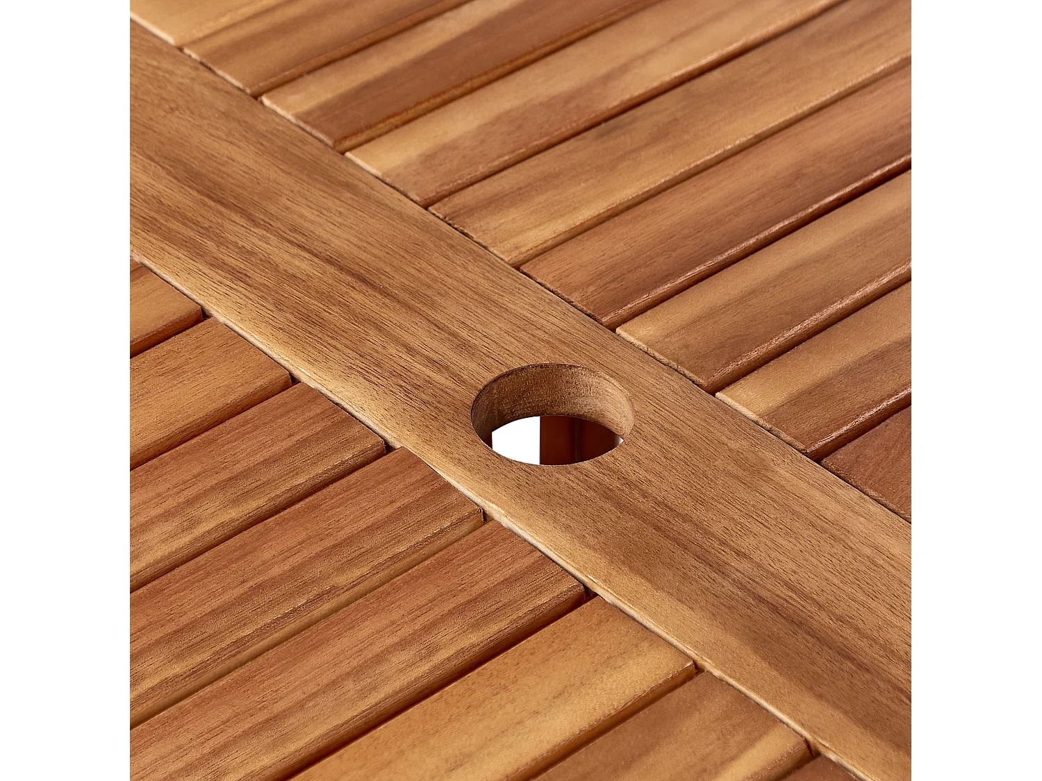 Table de salle à manger de jardin AGELLO 120 cm 120 cm Acacia Marron