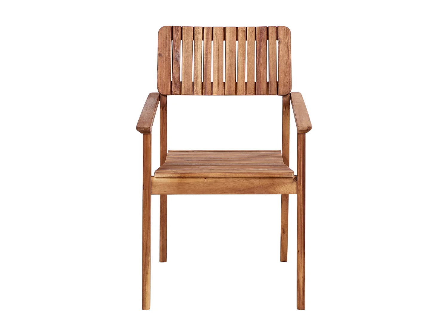 Lot de 4 chaises de jardin AGELLO Acacia Marron