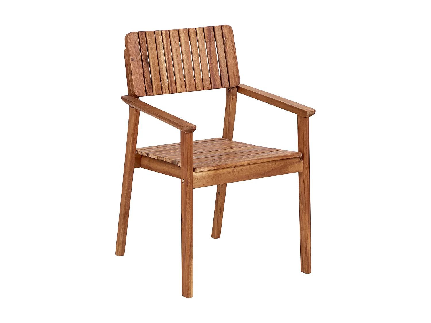 Lot de 4 chaises de jardin AGELLO Acacia Marron