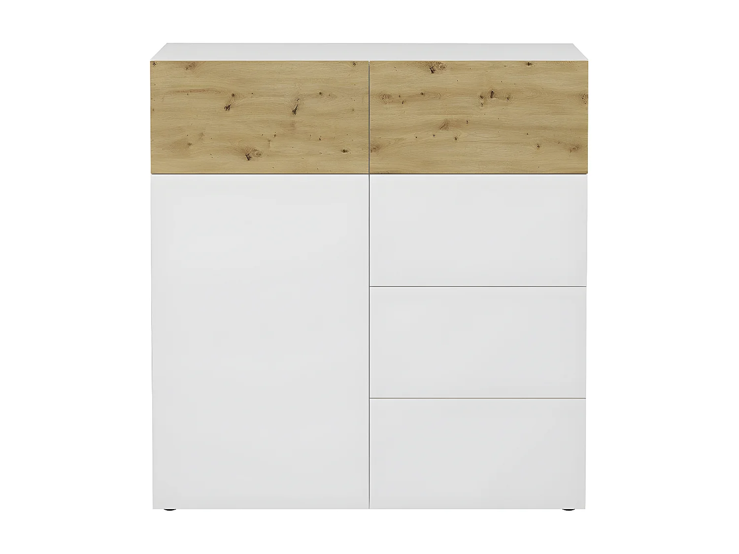 Buffet 1 porte 5 tiroirs Belm 1 - L109 x H115 cm