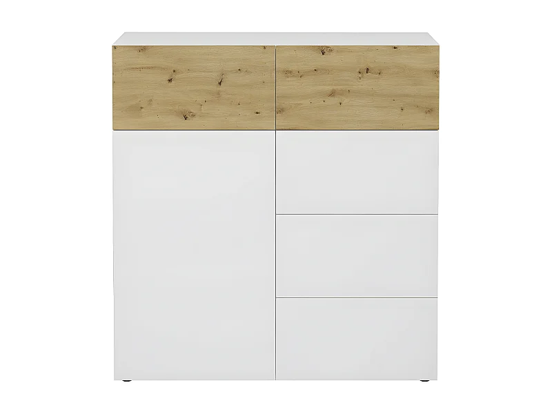 Buffet 1 porte 5 tiroirs Belm 1 - L109 x H115 cm