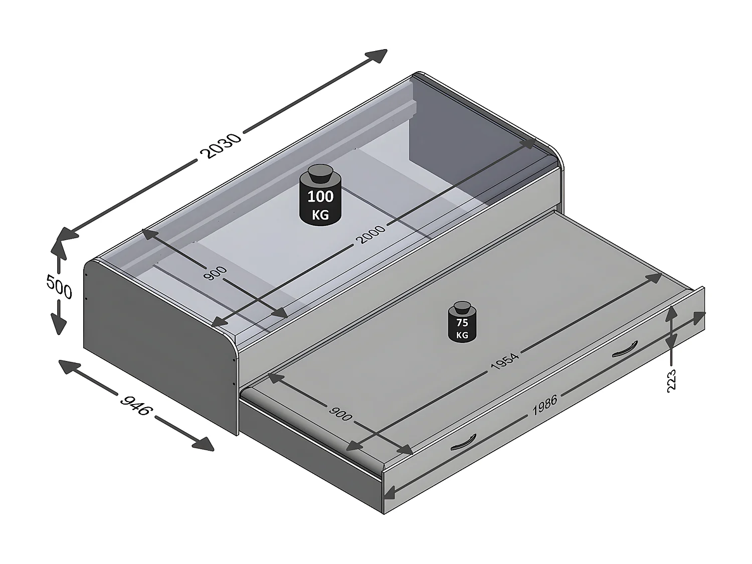 Tagesbett Pedro - 90x200