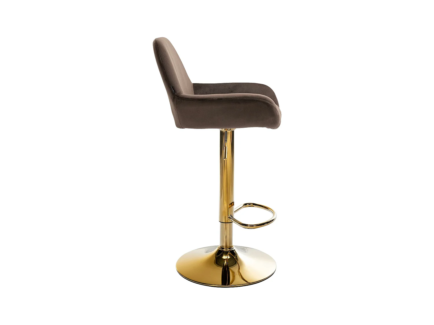 Tabouret de bar - Velours - Marron - Braga