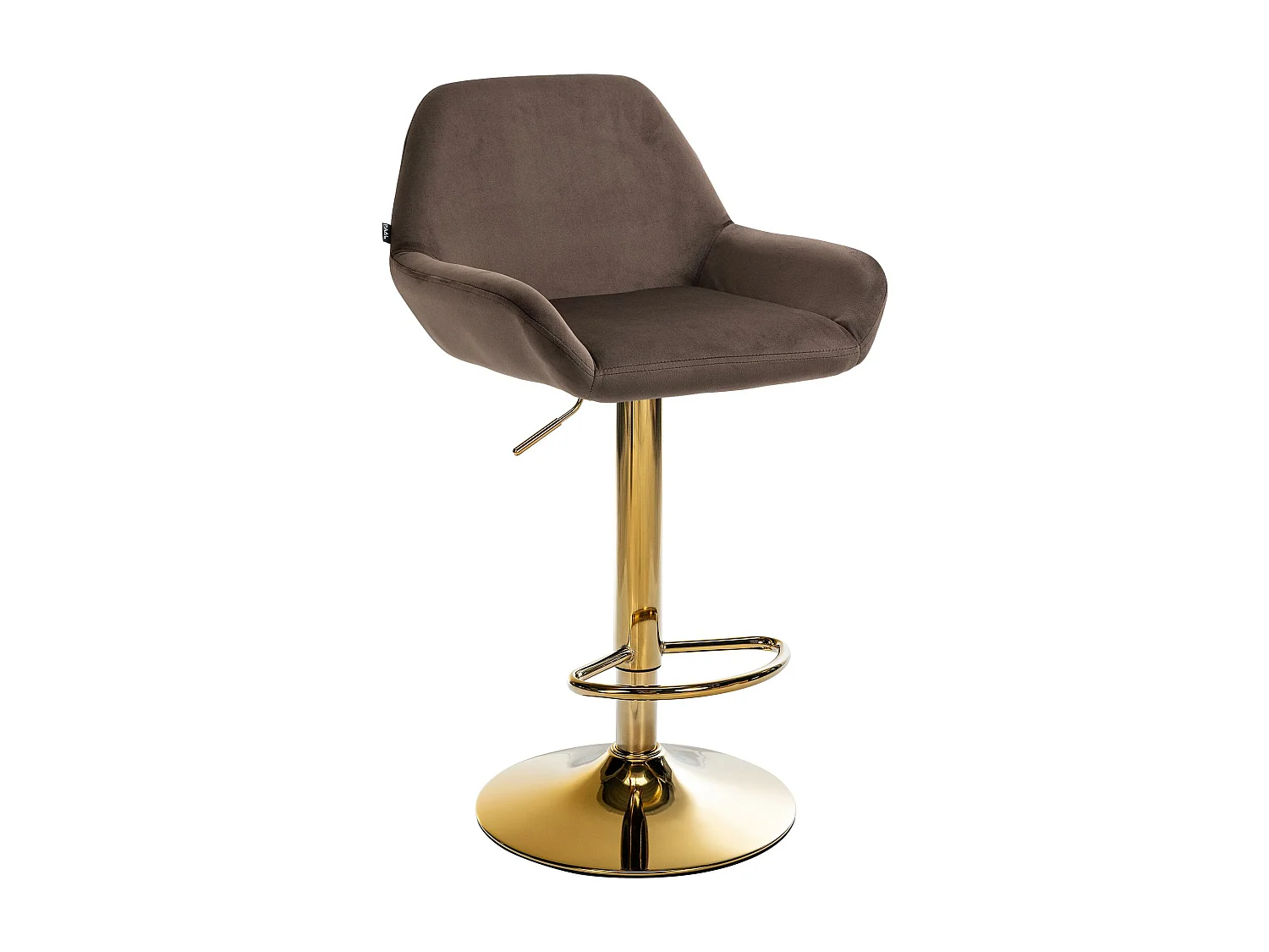 Tabouret de bar - Velours - Marron - Braga
