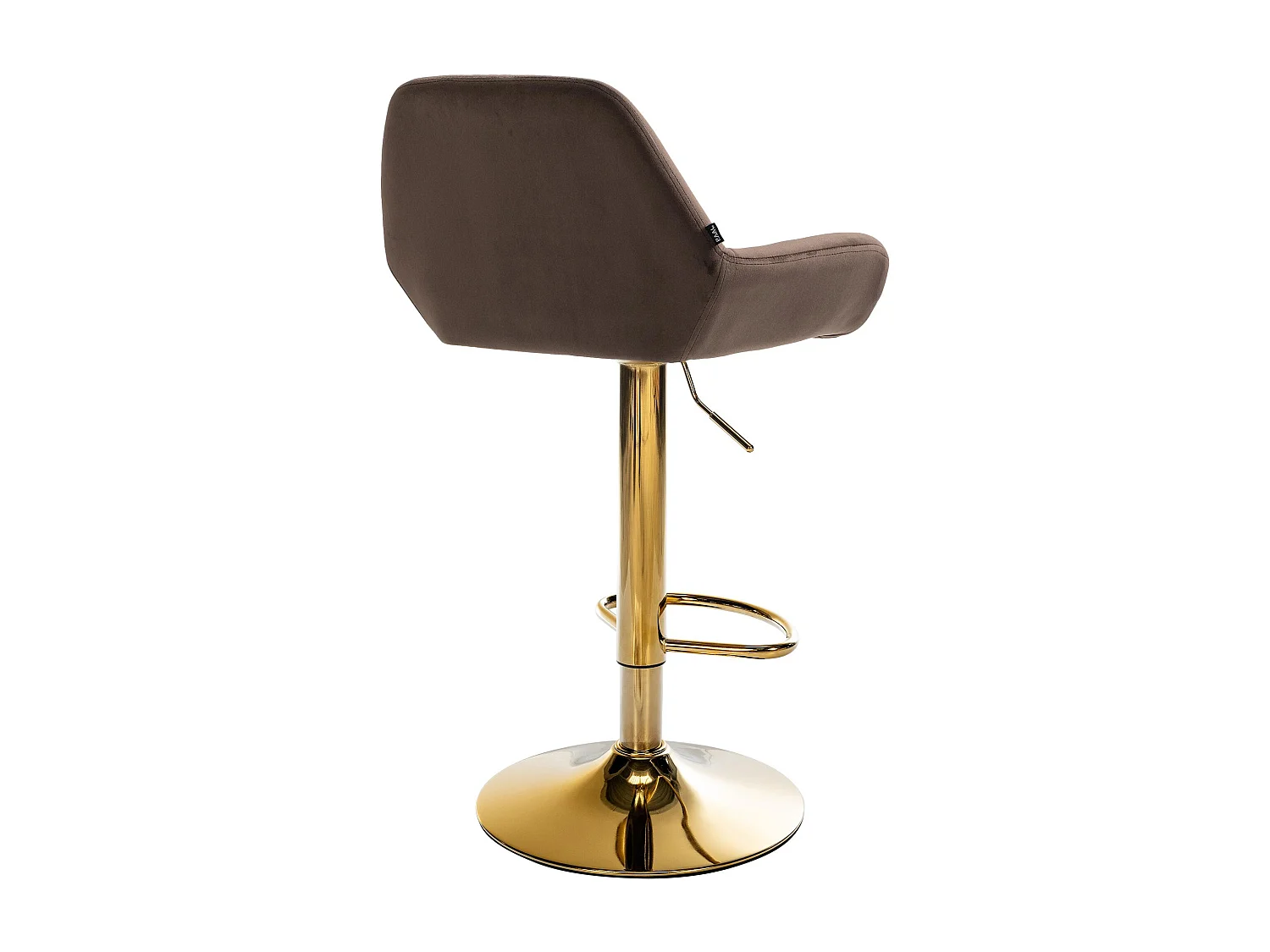 Tabouret de bar - Velours - Marron - Braga