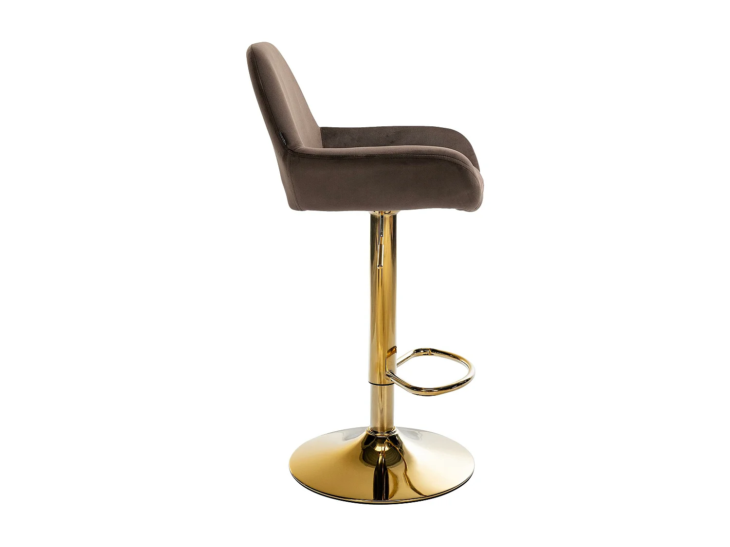 Tabouret de bar - Velours - Marron - Braga