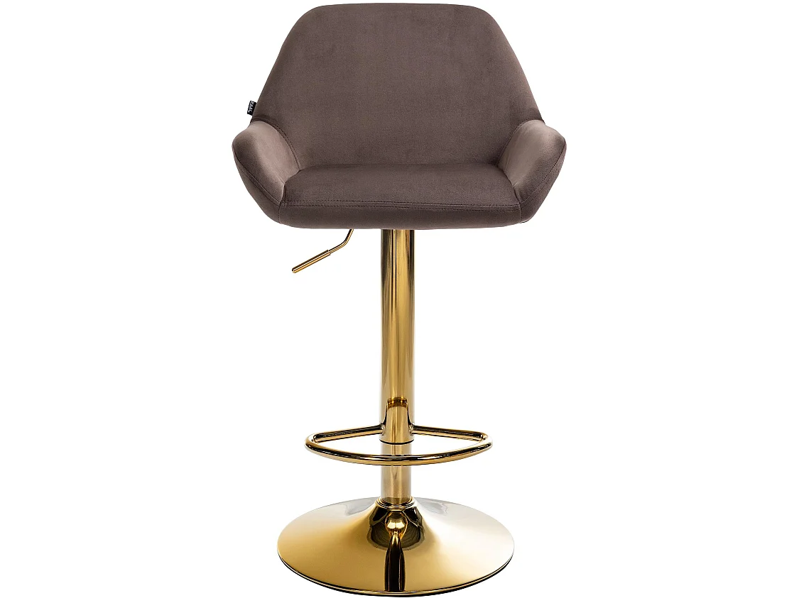 Tabouret de bar - Velours - Marron - Braga
