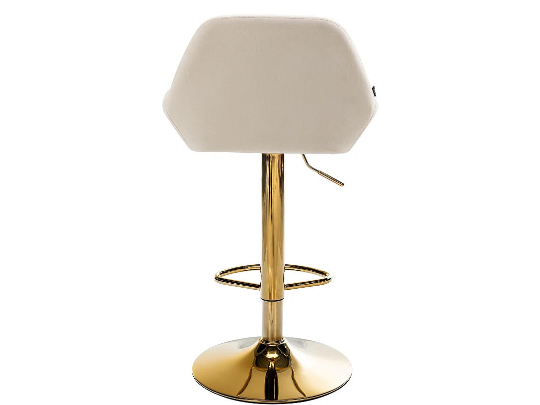 Tabouret de bar - Velours - Crème - Braga
