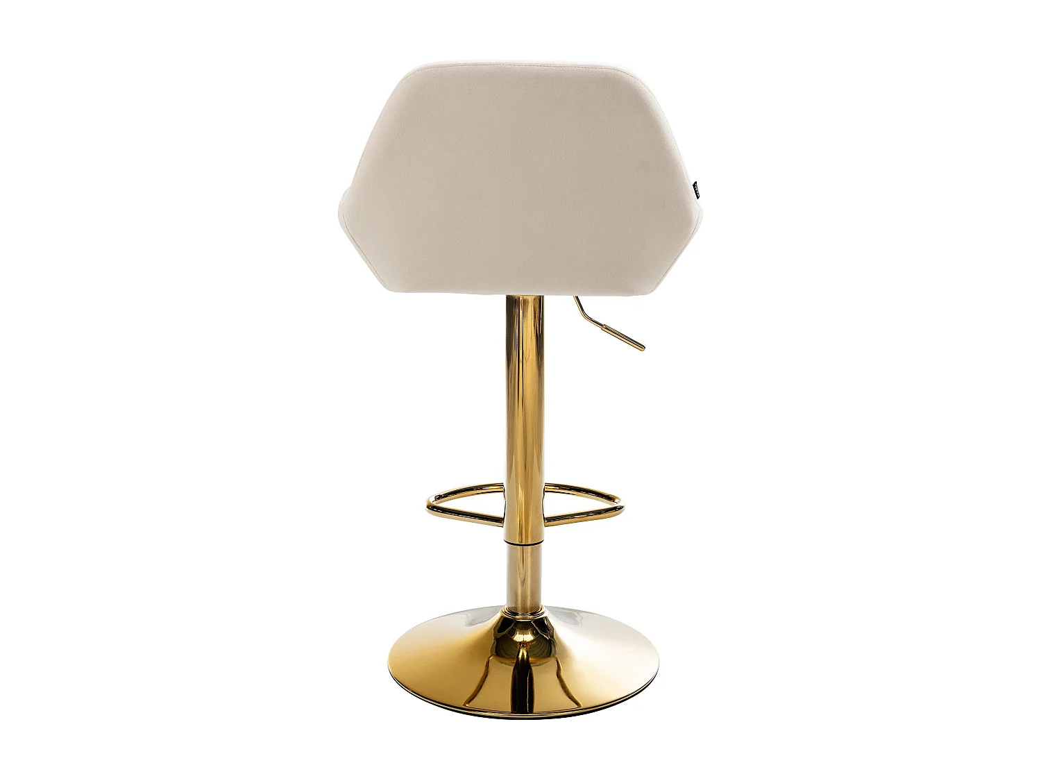 Lot de 2  Tabouret de bar - Velours & Métal - Crème - Braga