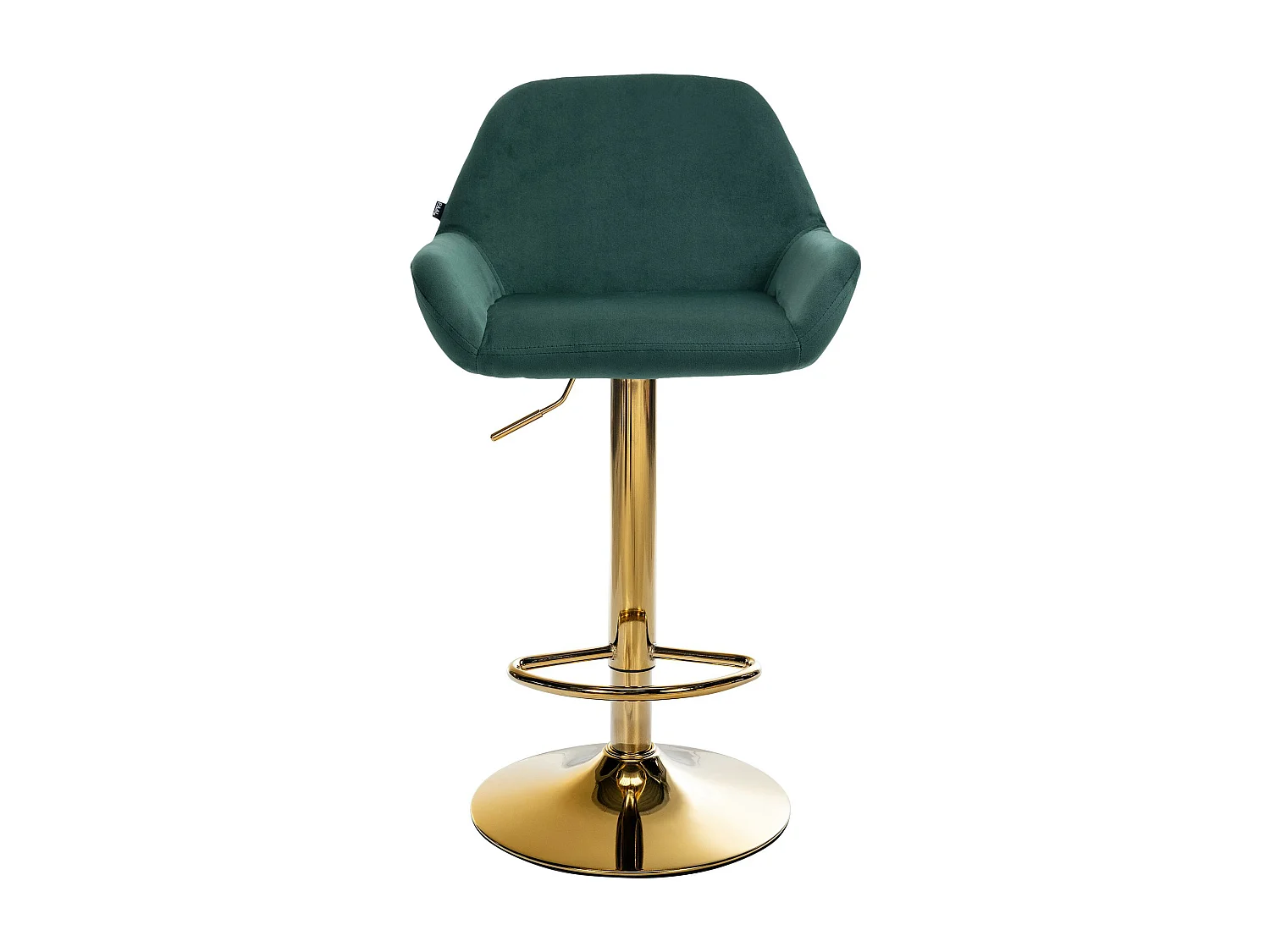 Lot de 2  Tabouret de bar - Velours & Métal - Vert foncé - Braga
