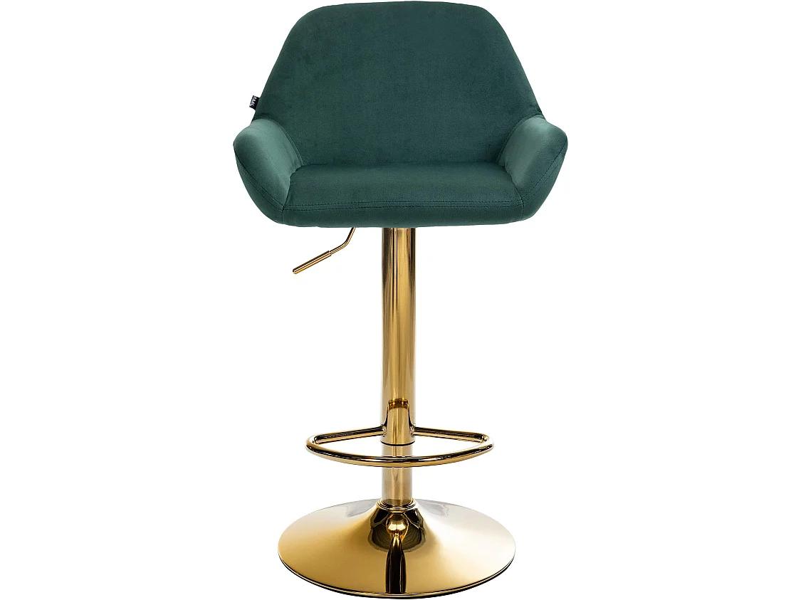 Lot de 2  Tabouret de bar - Velours - Vert foncé - Braga