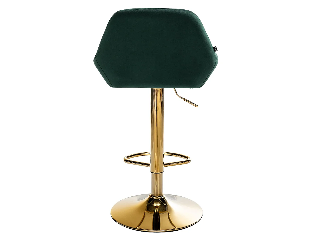 Lot de 2  Tabouret de bar - Velours - Vert foncé - Braga