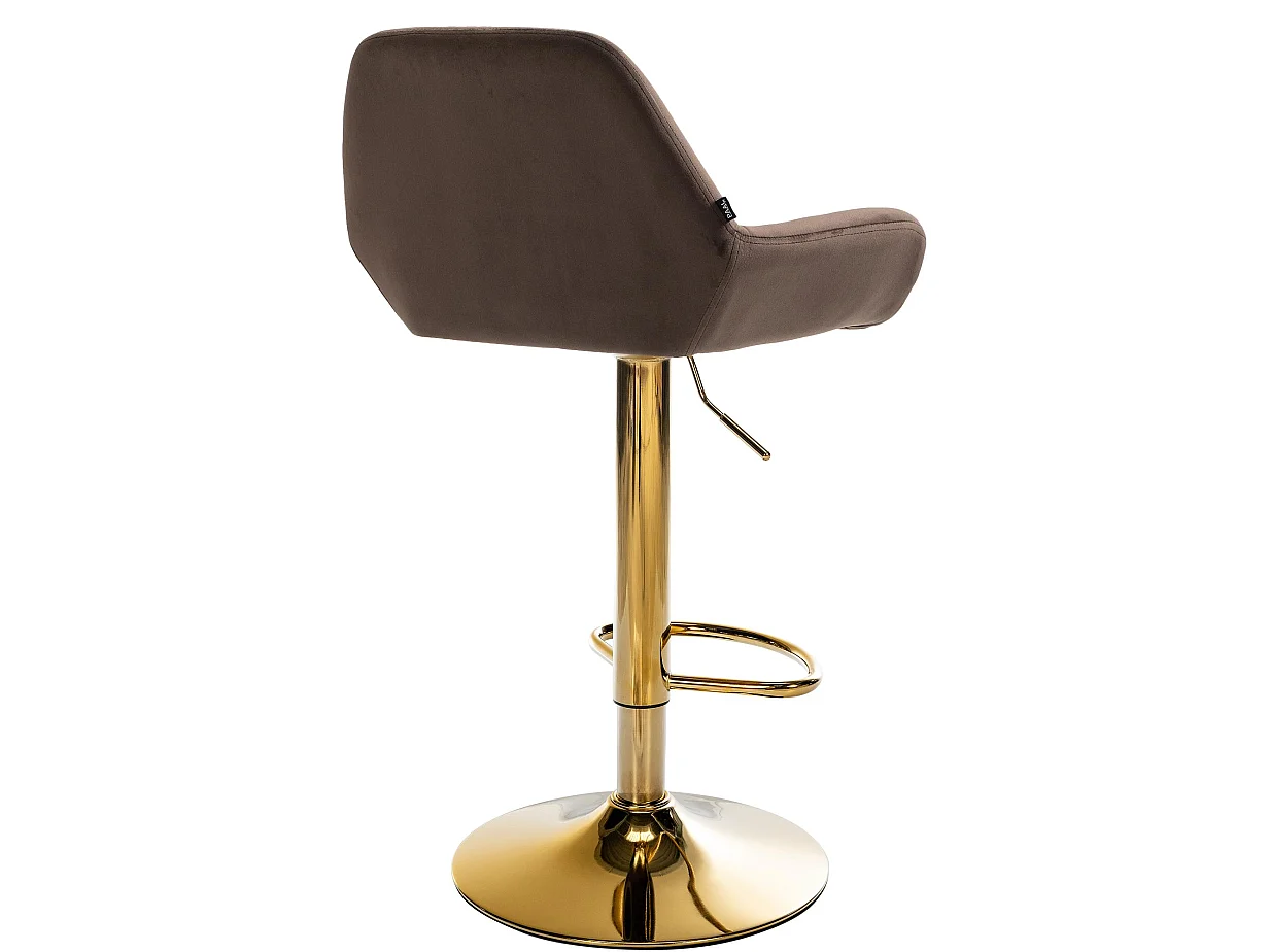 Lot de 2  Tabouret de bar - Velours - Marron - Braga