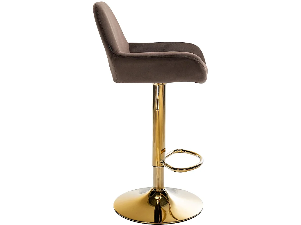 Lot de 2  Tabouret de bar - Velours - Marron - Braga