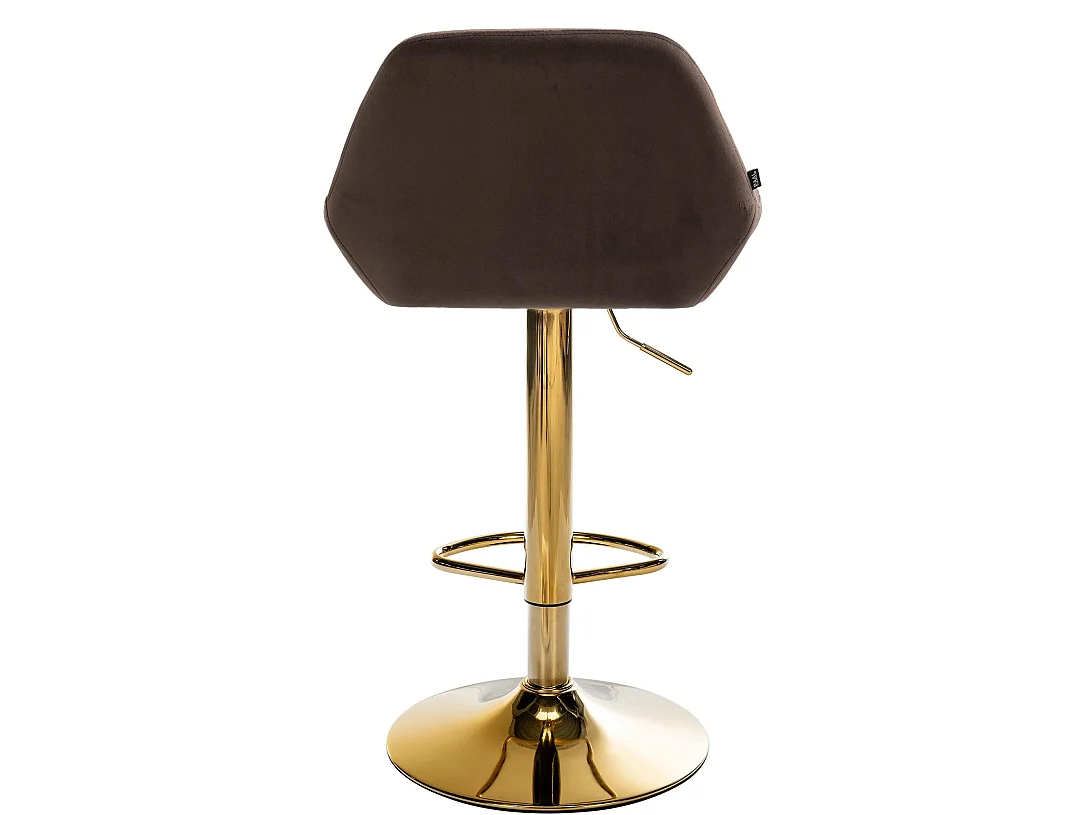 Lot de 2  Tabouret de bar - Velours - Marron - Braga