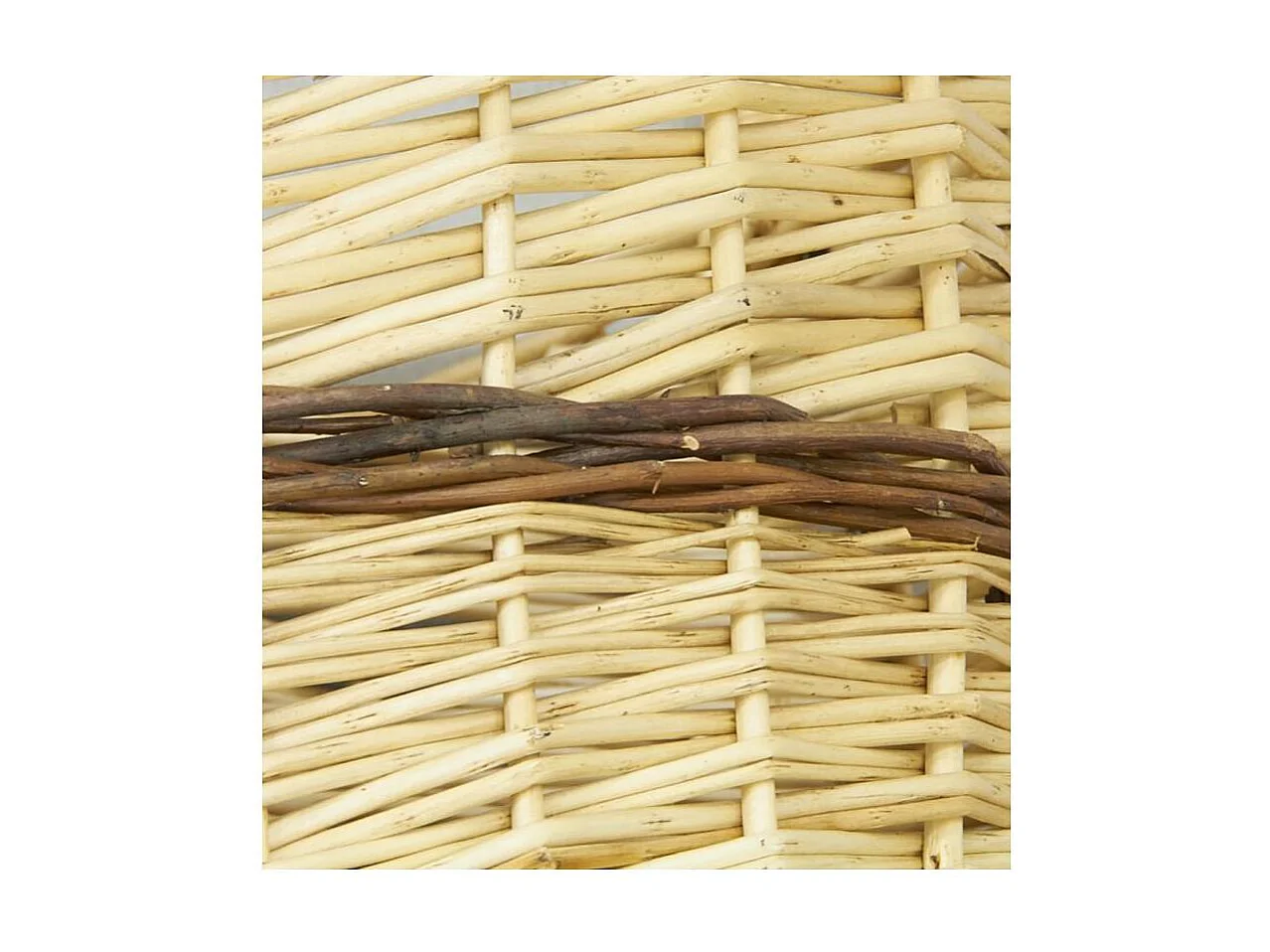 Chariot à bûches en osier bicolore Modèle 2
