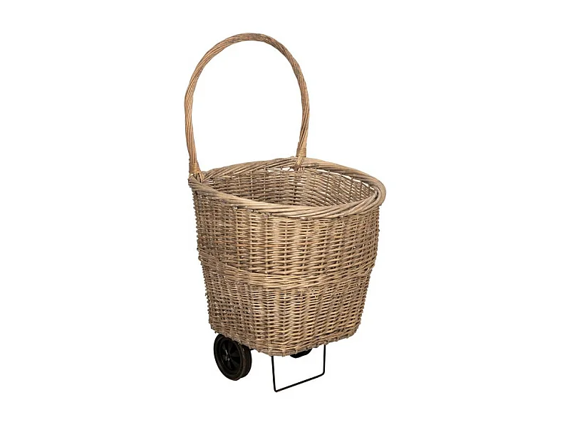Chariot à bûches en osier 2