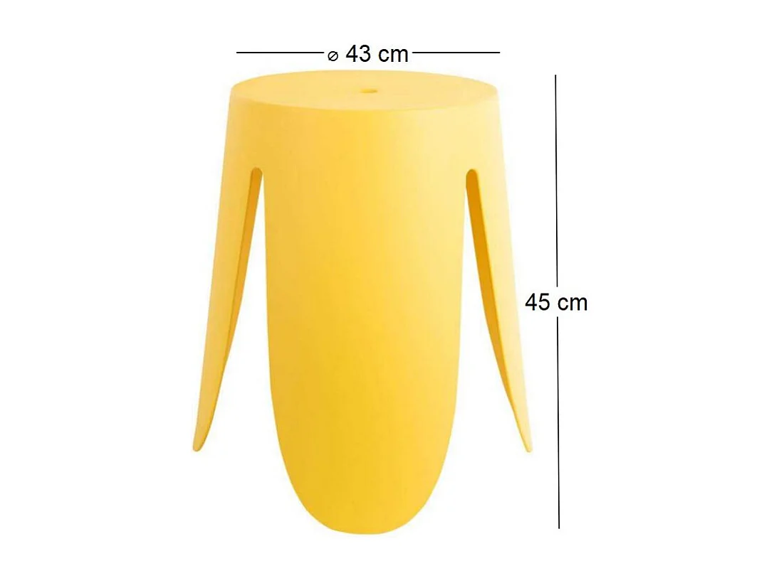 Tabouret en polypropylène Ravish Jaune