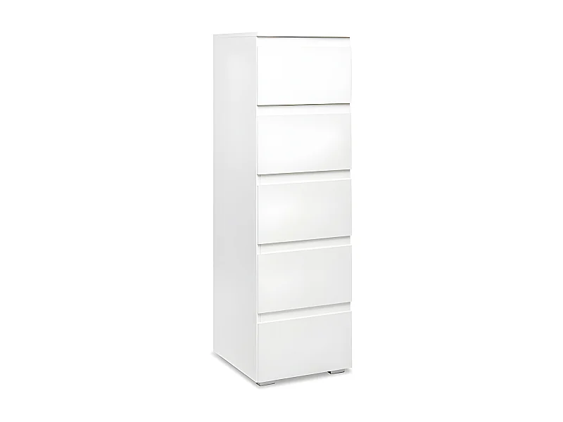 Commode fine 5 tiroirs Image blanc