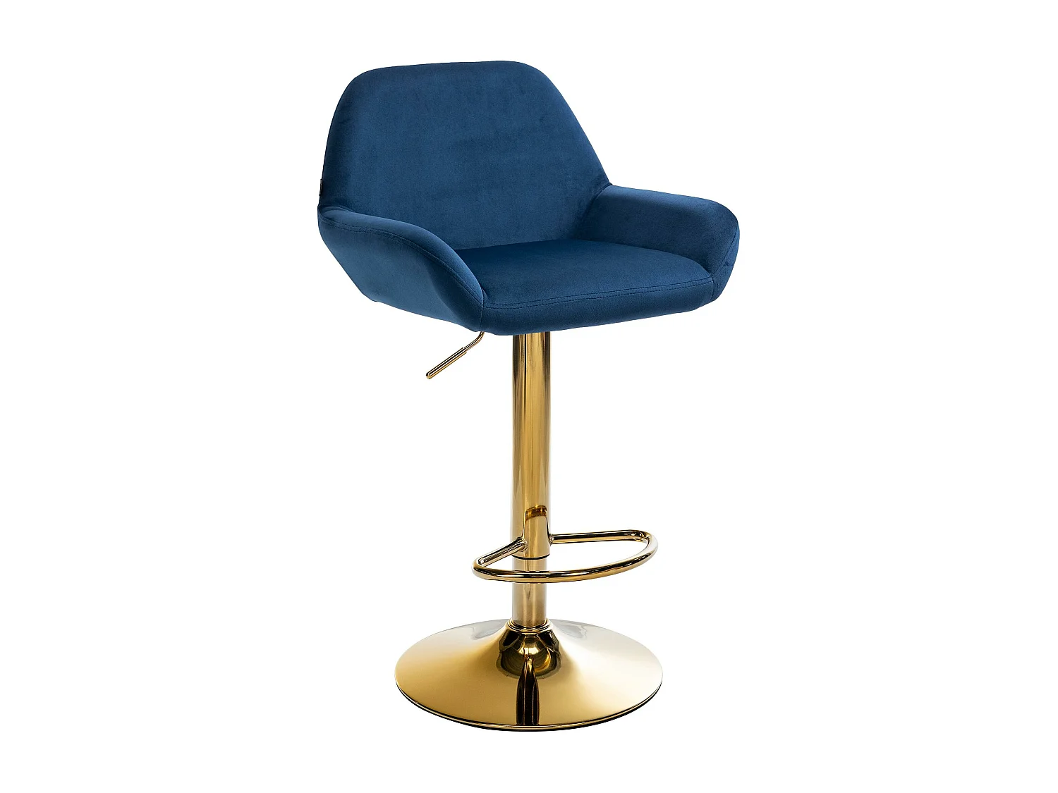 Tabouret de bar - Velours - Bleu - Braga
