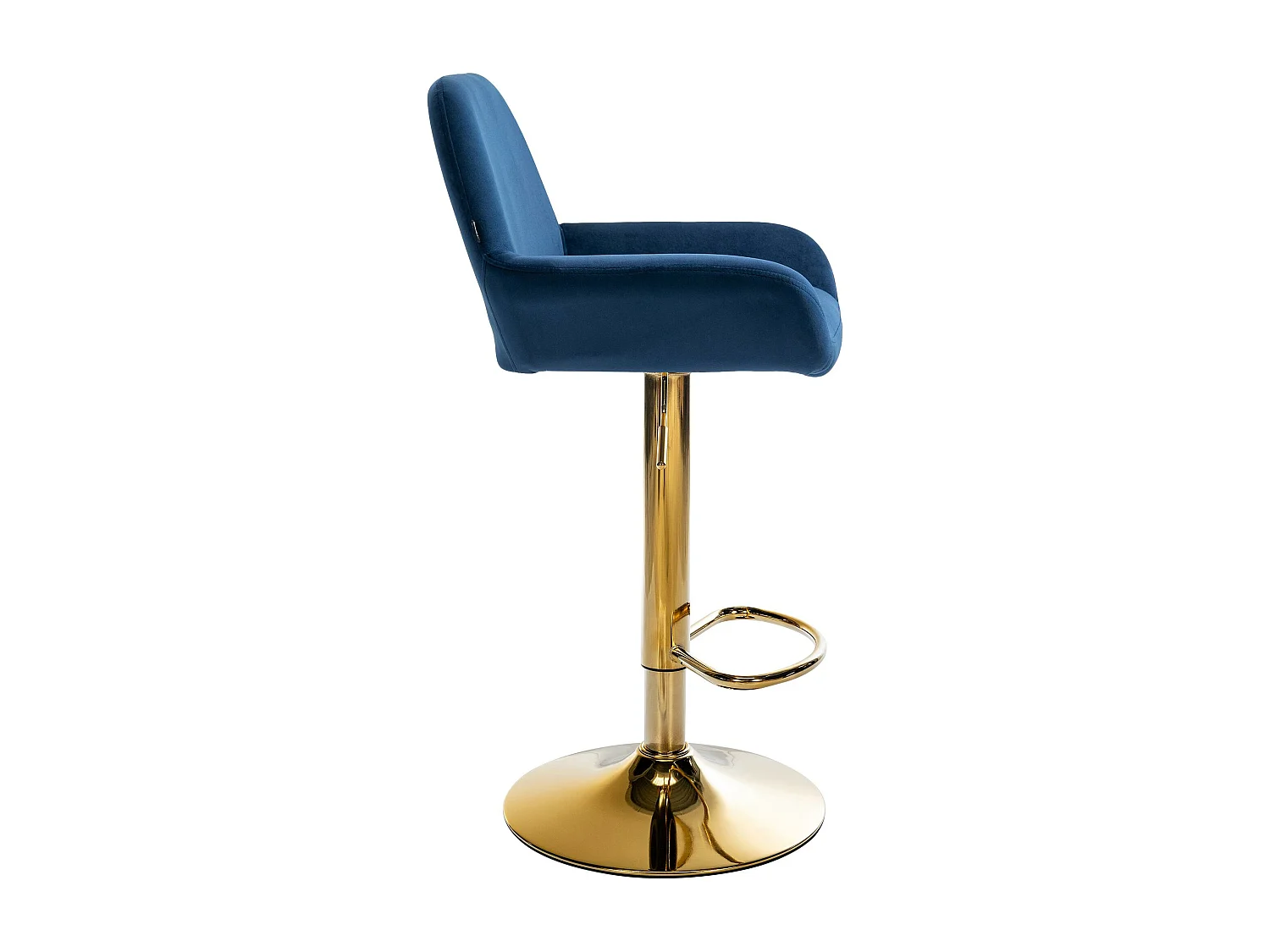 Lot de 2  Tabouret de bar - Velours & Métal - Bleu - Braga