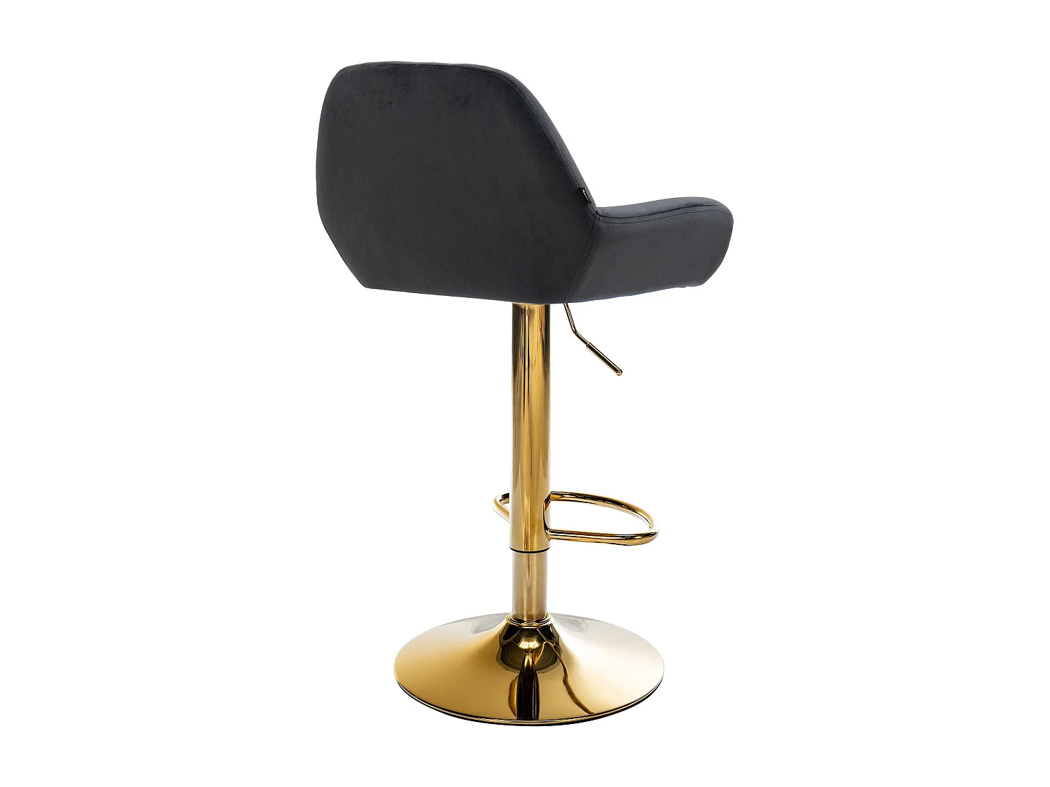 Tabouret de bar - Velours - Noir - Braga