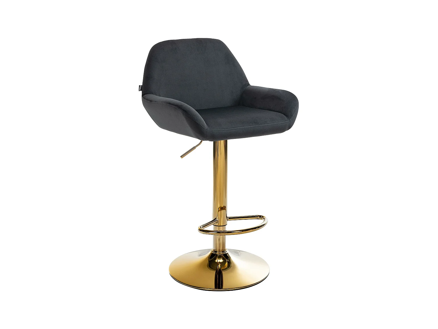 Tabouret de bar - Velours - Noir - Braga