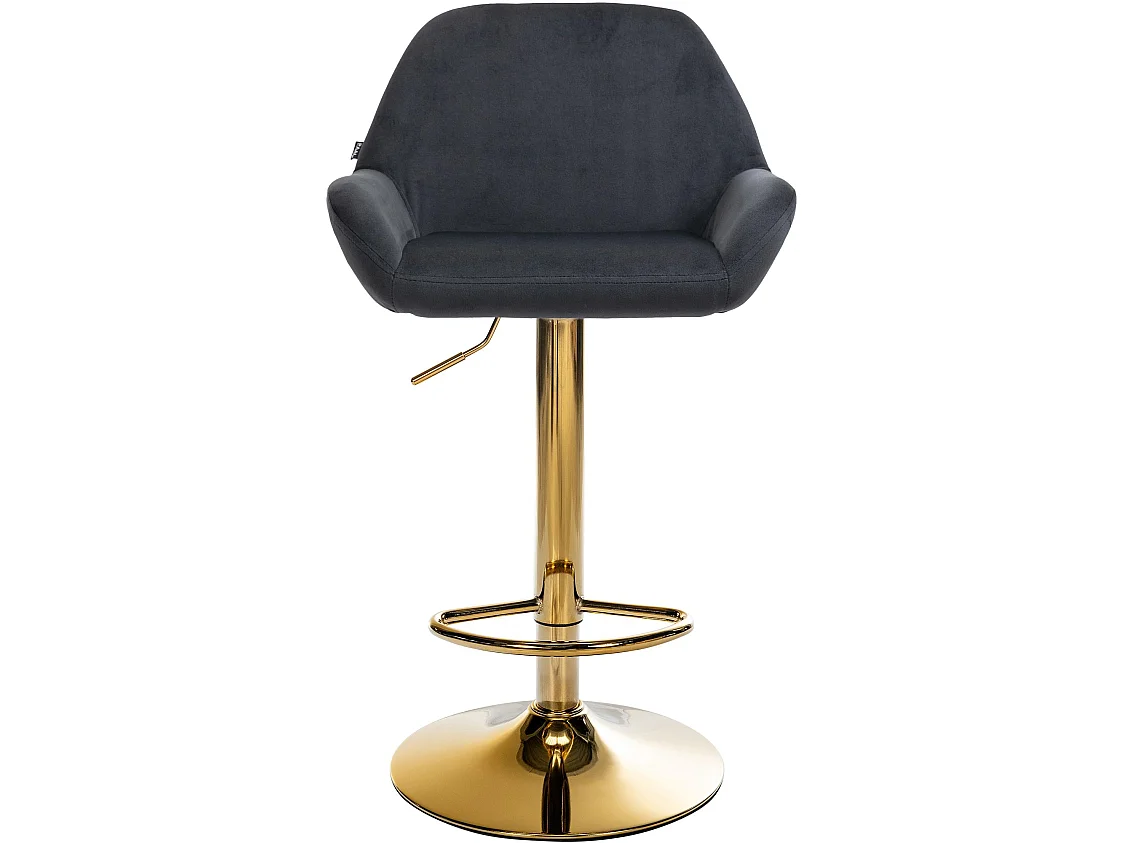 Tabouret de bar - Velours - Noir - Braga