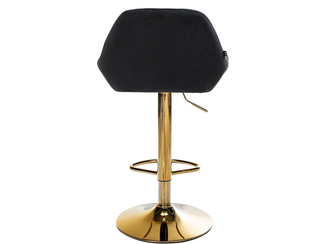 Tabouret de bar - Velours - Noir - Braga