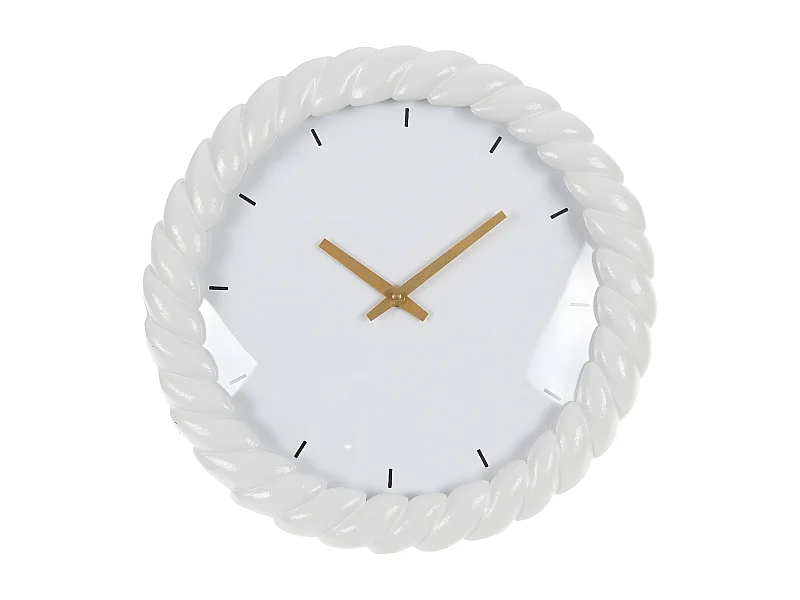 Horloge torsade blanche 31 cm