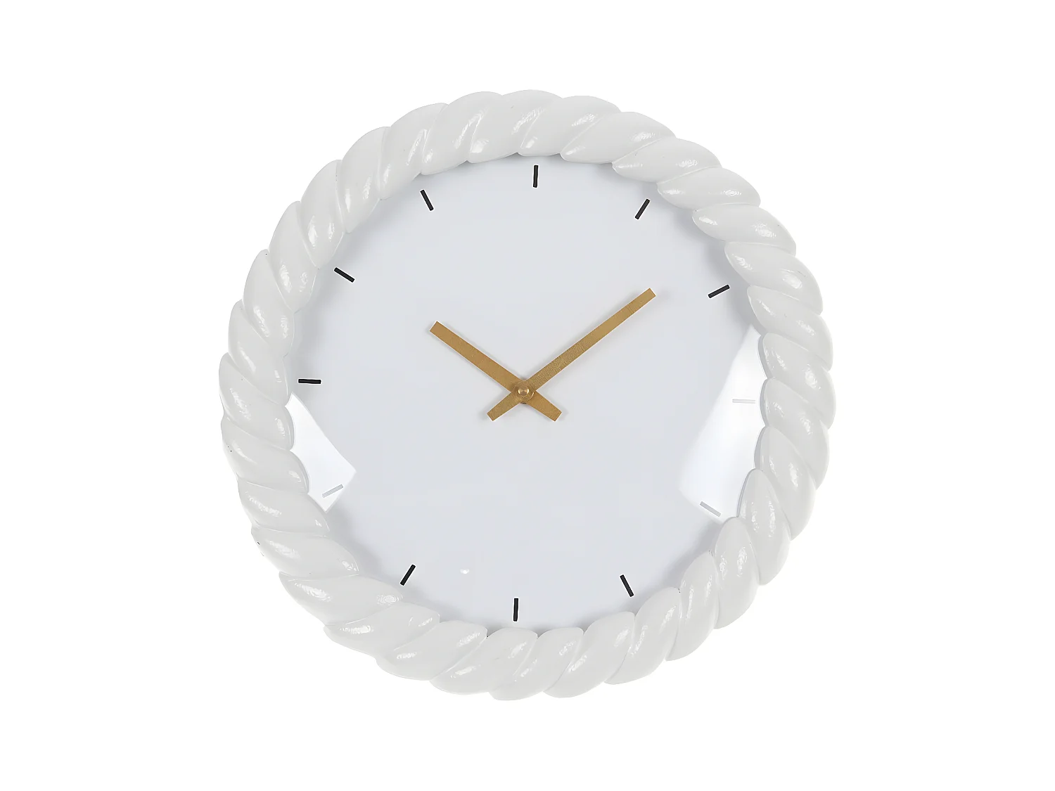 Horloge torsade blanche 31 cm