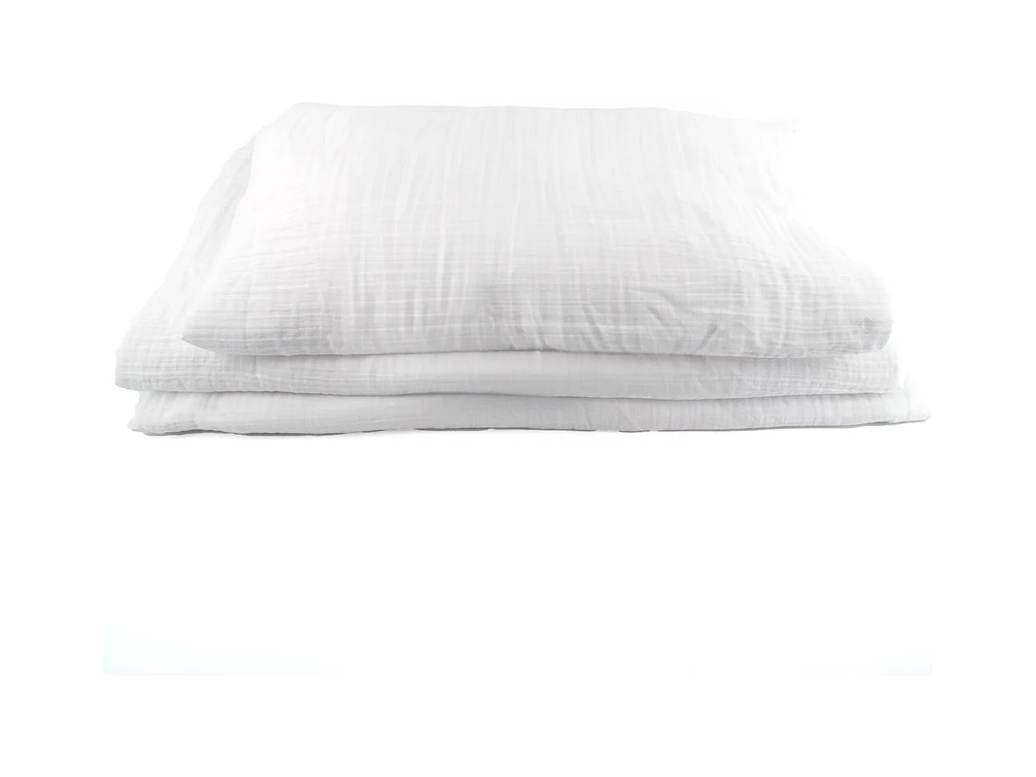 Housse de couette 260x240 cm double gaze de coton CASSIS Blanc