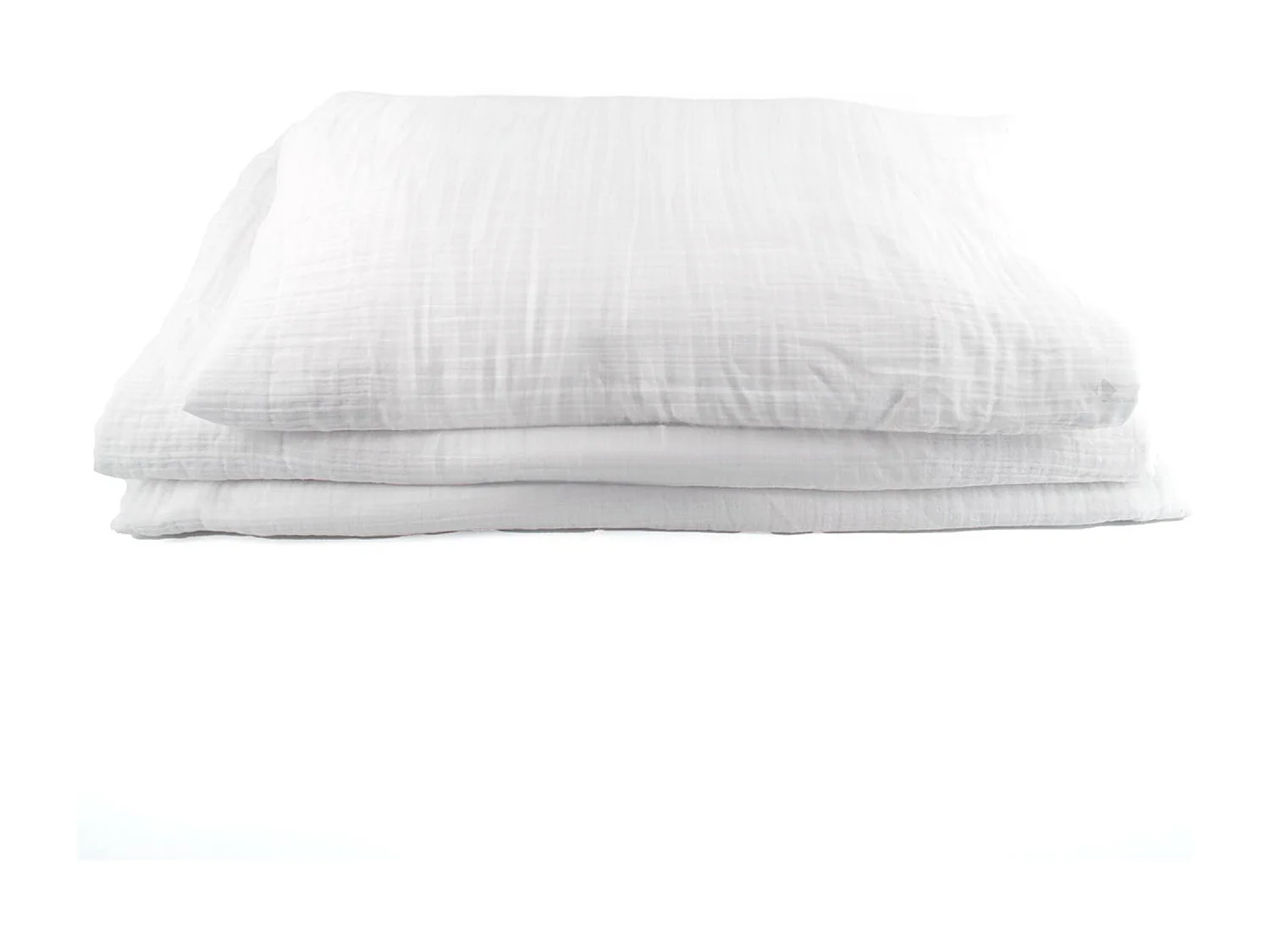 Housse de couette 260x240 cm double gaze de coton CASSIS Blanc