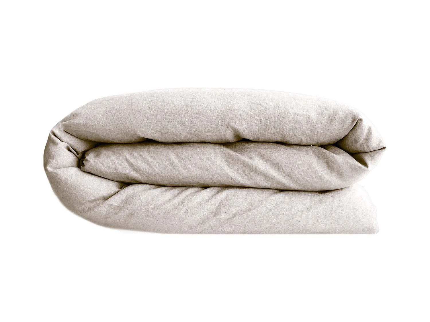 Housse de couette 260X240 cm lin lavé SONATE blanc Naturel