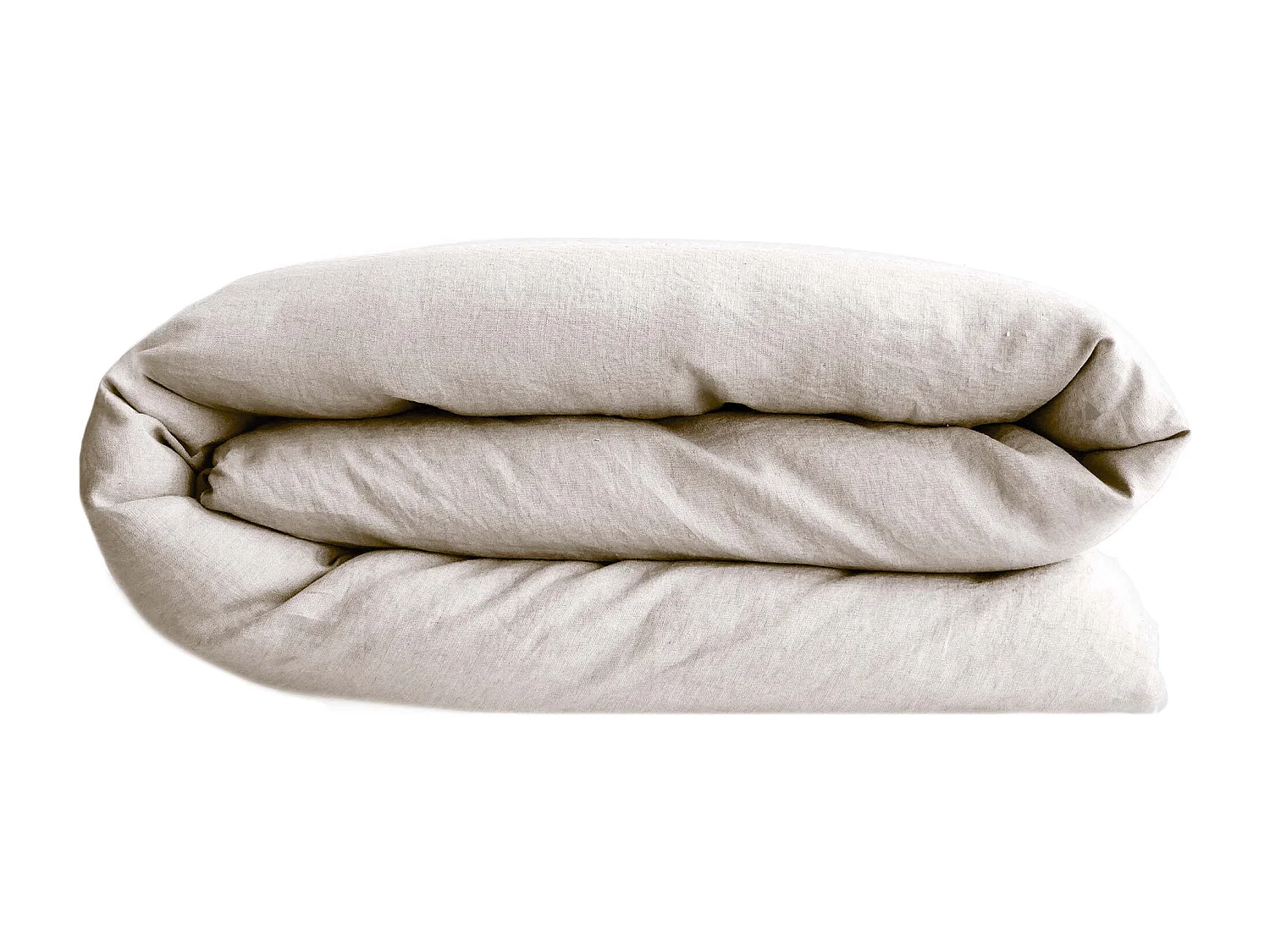 Housse de couette 260X240 cm lin lavé SONATE blanc Naturel