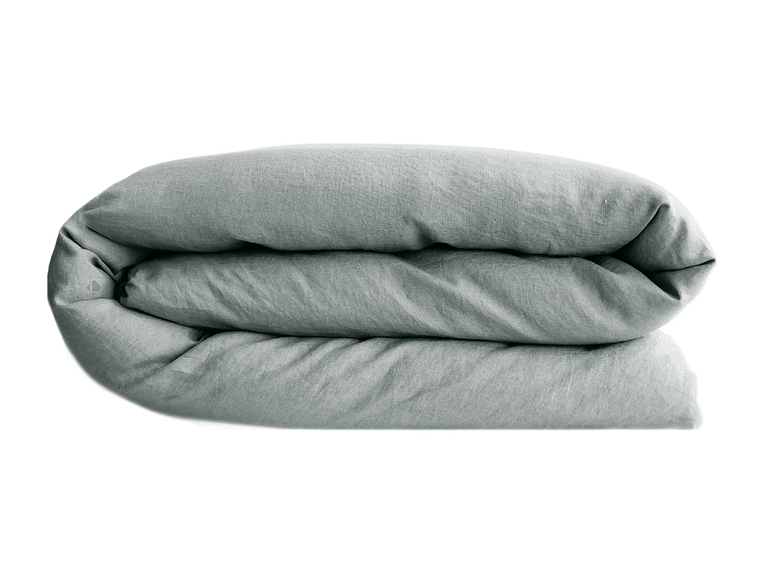 Housse de couette 260X240 cm lin lavé SONATE vert Lichen