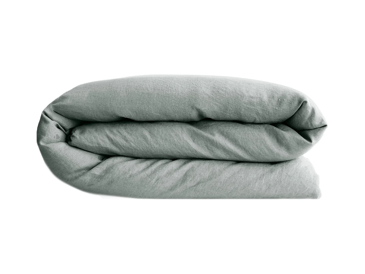 Housse de couette 260X240 cm lin lavé SONATE vert Lichen